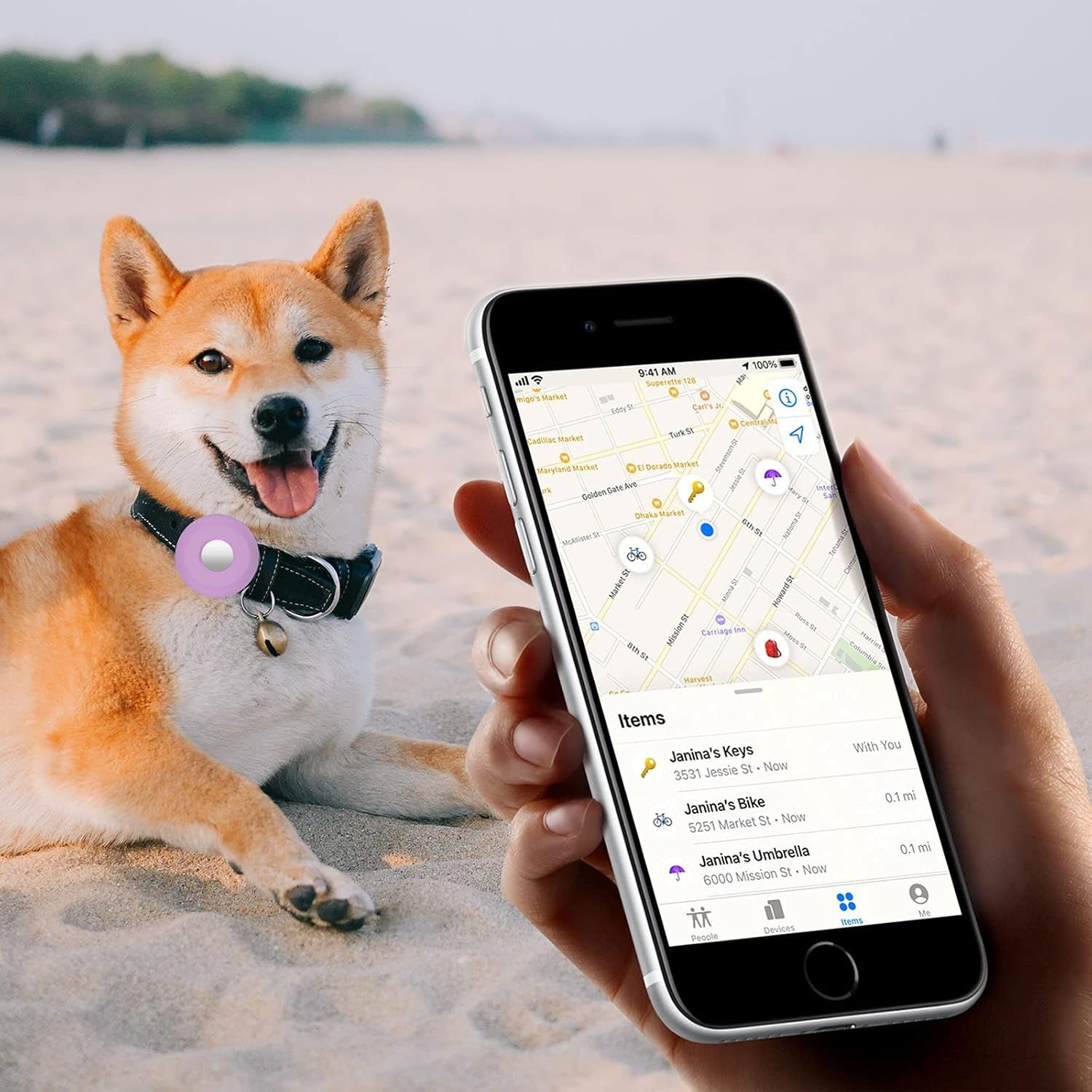 For Airtag Holder for Dog Collar,  Silicone Air Tag Case Cover Compatible with Apple Airtags for 0.8-1.2Inch Cat Pet Collar Harness Loop