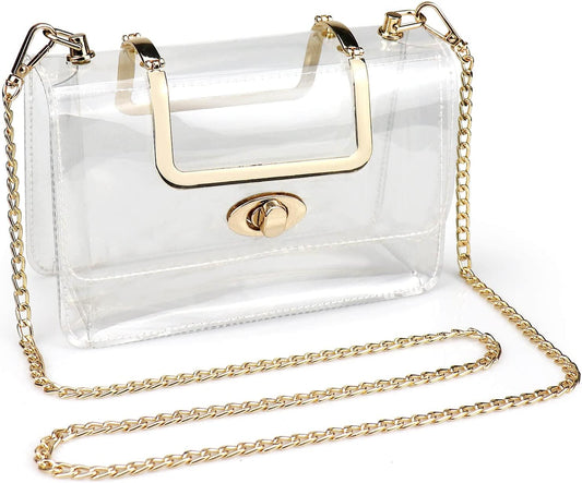 Clear Purse for Women, Clear Bag for Stadium Events, Transparent Stadium Purse