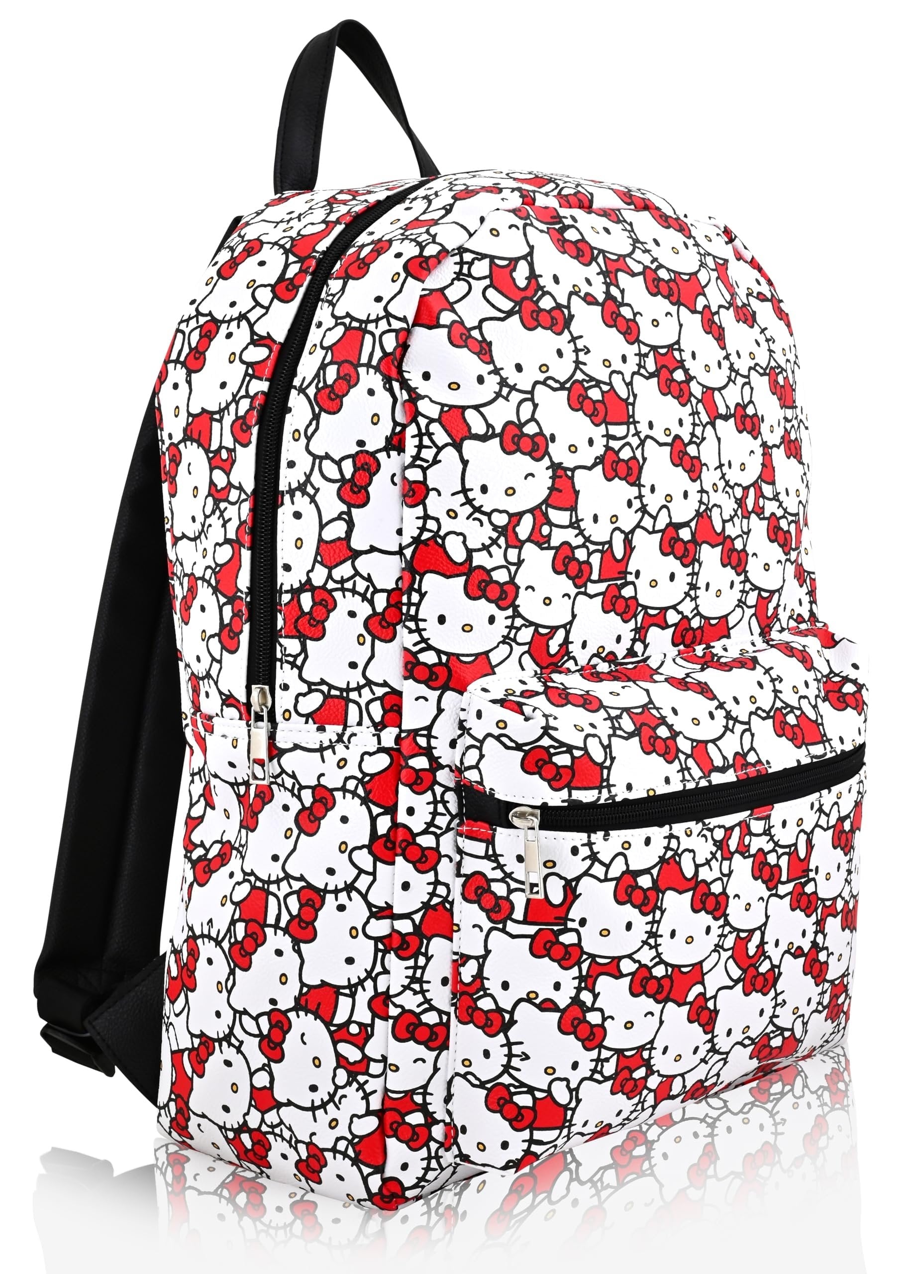 Sanrio Hello Kitty Backpack for Women, Men, Unisex Cute PU Leather Large Hello Kitty Backpack Purse Shoulder Purse | Hello Kitty Bag and Hello Kitty Accessories