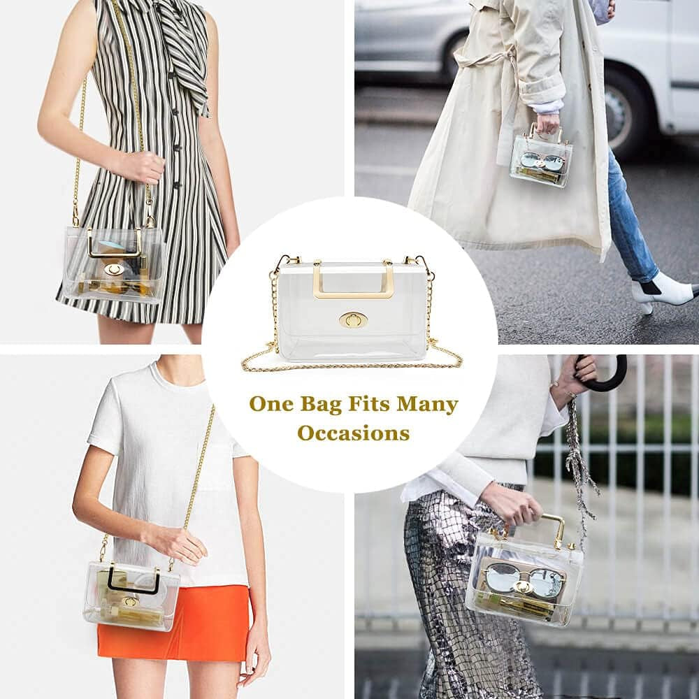 Clear Purse for Women, Clear Bag for Stadium Events, Transparent Stadium Purse