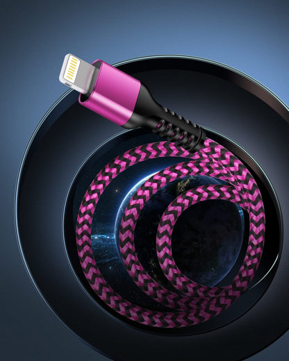 Rapid Charging Iphone Cable, Apple MFI Certified Extension Charging USB Wire, Long Braided Data Sync Transfer Power Line for Iphone 14 13 12 11 Pro Max/10/Xs/Xr/Se, USB to Lightning Cord 10FT | 2Pcs